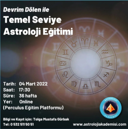 Temel Seviye Astroloji Eğitimi 4 Mart