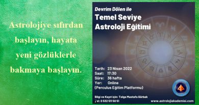 Temel Seviye Astroloji Eğitimi 23 Nisan 2022 Temel Seviye Astroloji Eğitimi 23 Nisan 2022